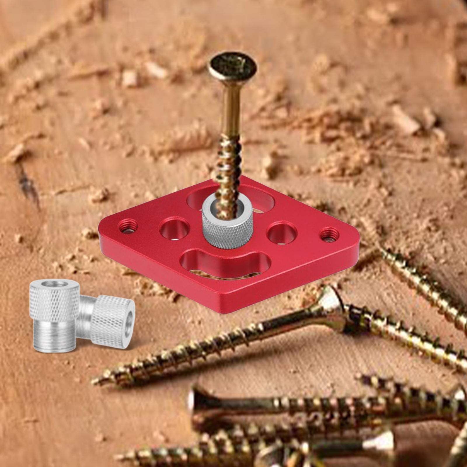 3-in-1 Vertical Pocket Hole Jig Woodworking Drilling Locator Dowel Jig Kit Drill Guide Tool