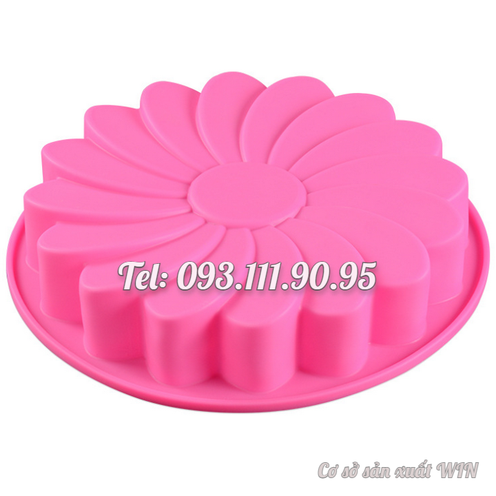 Khuôn silicon làm đế bánh, rau câu hoa hướng dương - Loại 24 cm – Mã số 1043