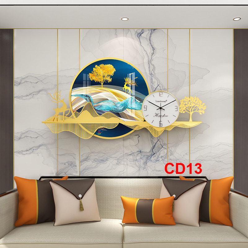 Đồng hồ treo tường trang trí decor CD13 kích thước 100 x 65 cm