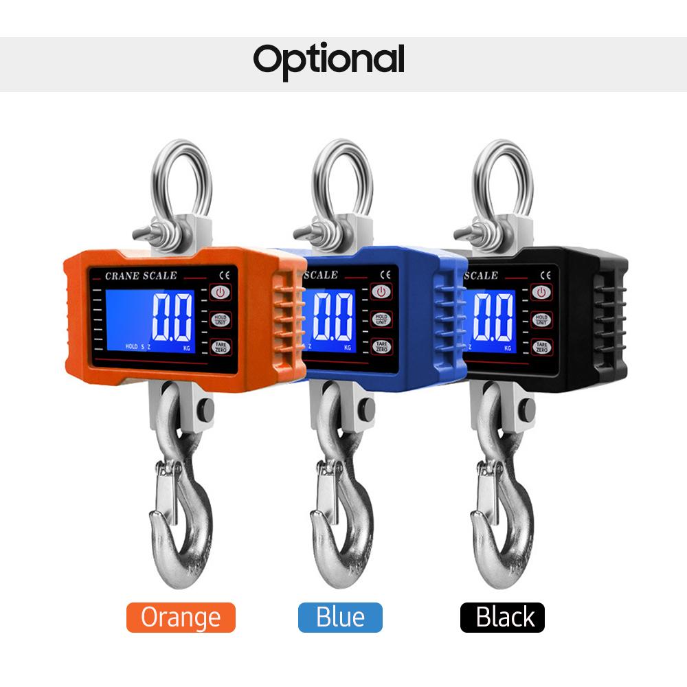 Digital Hanging Scale with Remote Control 1000kg/ 2204lbs Portable Heavy Duty Crane Scale LCD Backlight Industrial Hook Scales Unit Change/ Data Hold/ Tare/ Zero for Construction Site Travel Market Fishing Outdoor Work