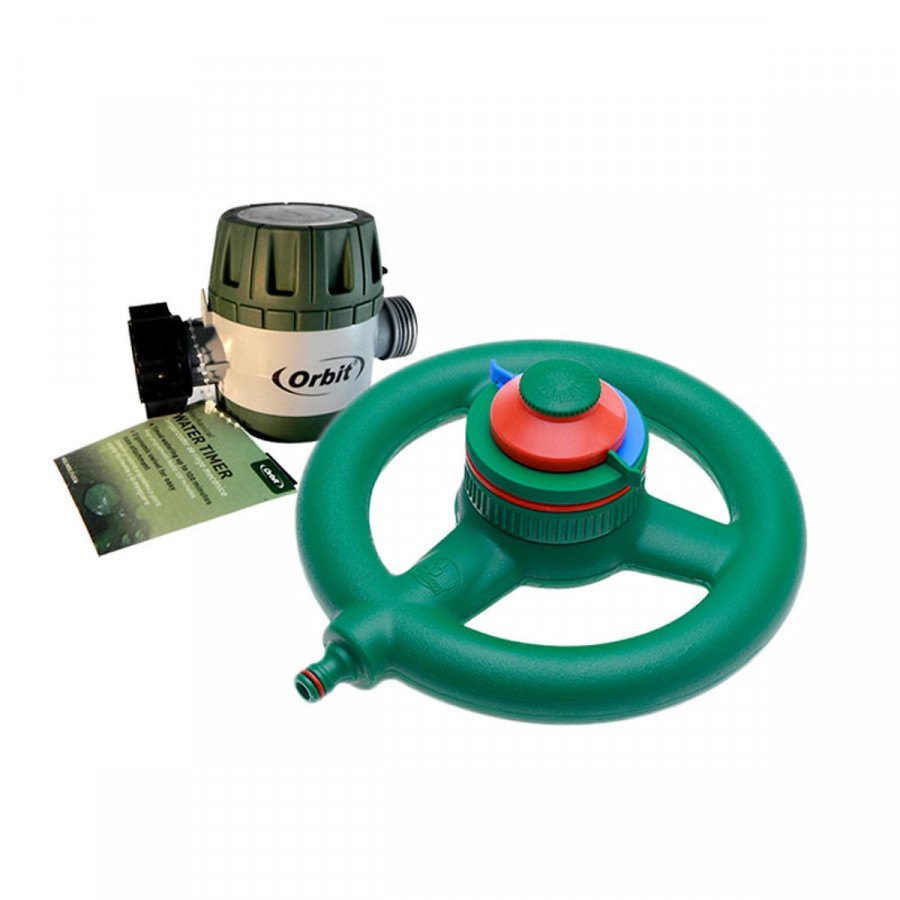 Bộ hẹn giờ tưới cây - Tặng kèm bánh xe tưới Gear Drive Sprinkler