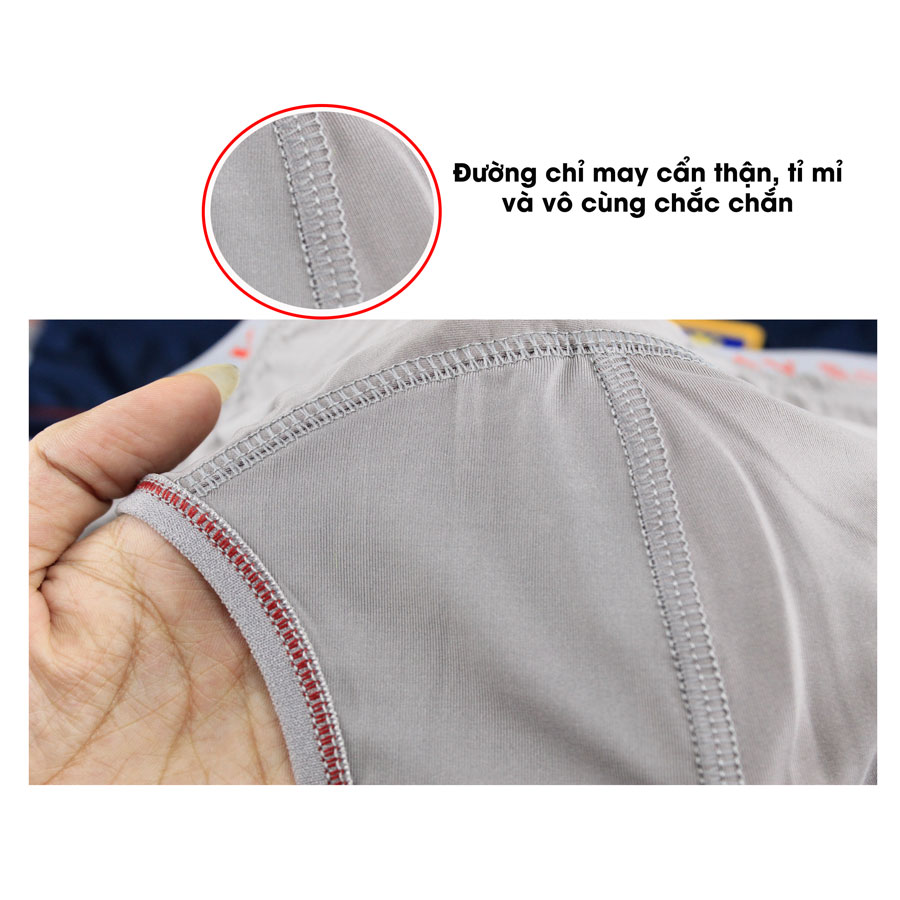 Quần lót nam thun lạnh cao cấp, set 5 quần sịp nam tam giác bản lưng nhỏ, chất vải co giãn và thấm hút tốt