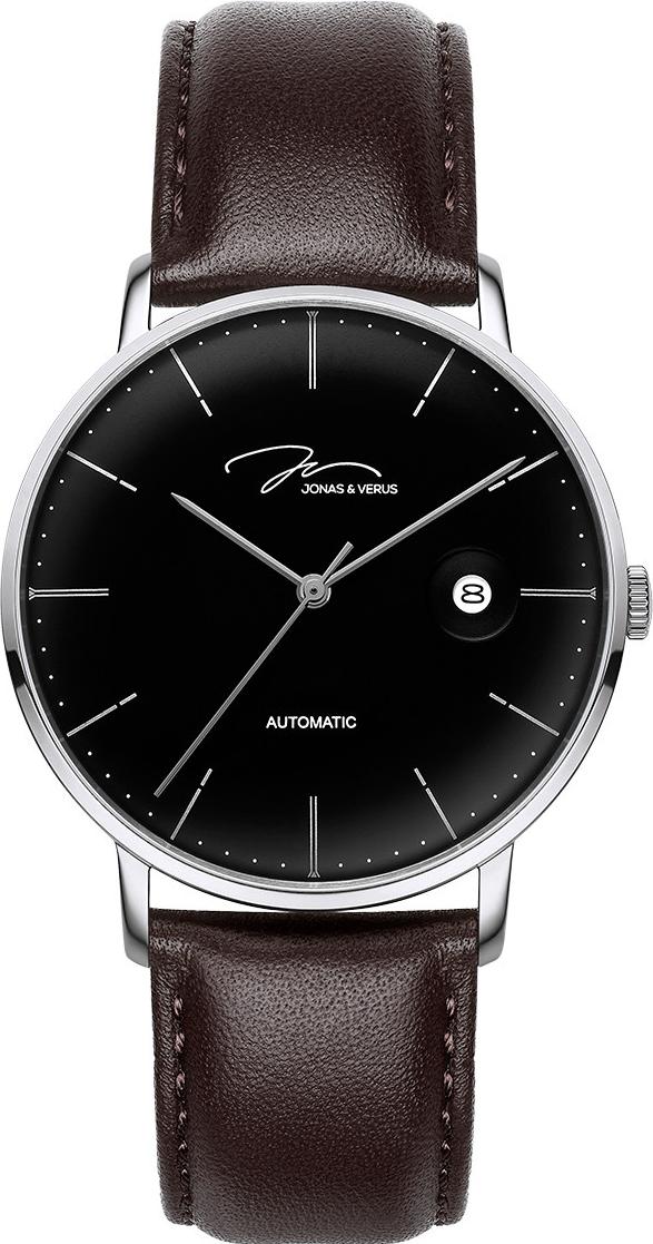 Đồng hồ đeo tay Nam hiệu JONAS & VERUS Y01545-A0.WWBLZ, Máy Cơ , Kính mo tráng sapphire hạn chế trầy xước, Dây da Italy