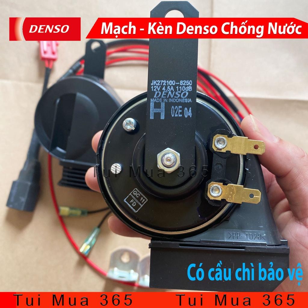 Combo Dây Mạch Relay và Kèn Sò Chống Nước Denso gắn cho xe máy ( có cầu chì )