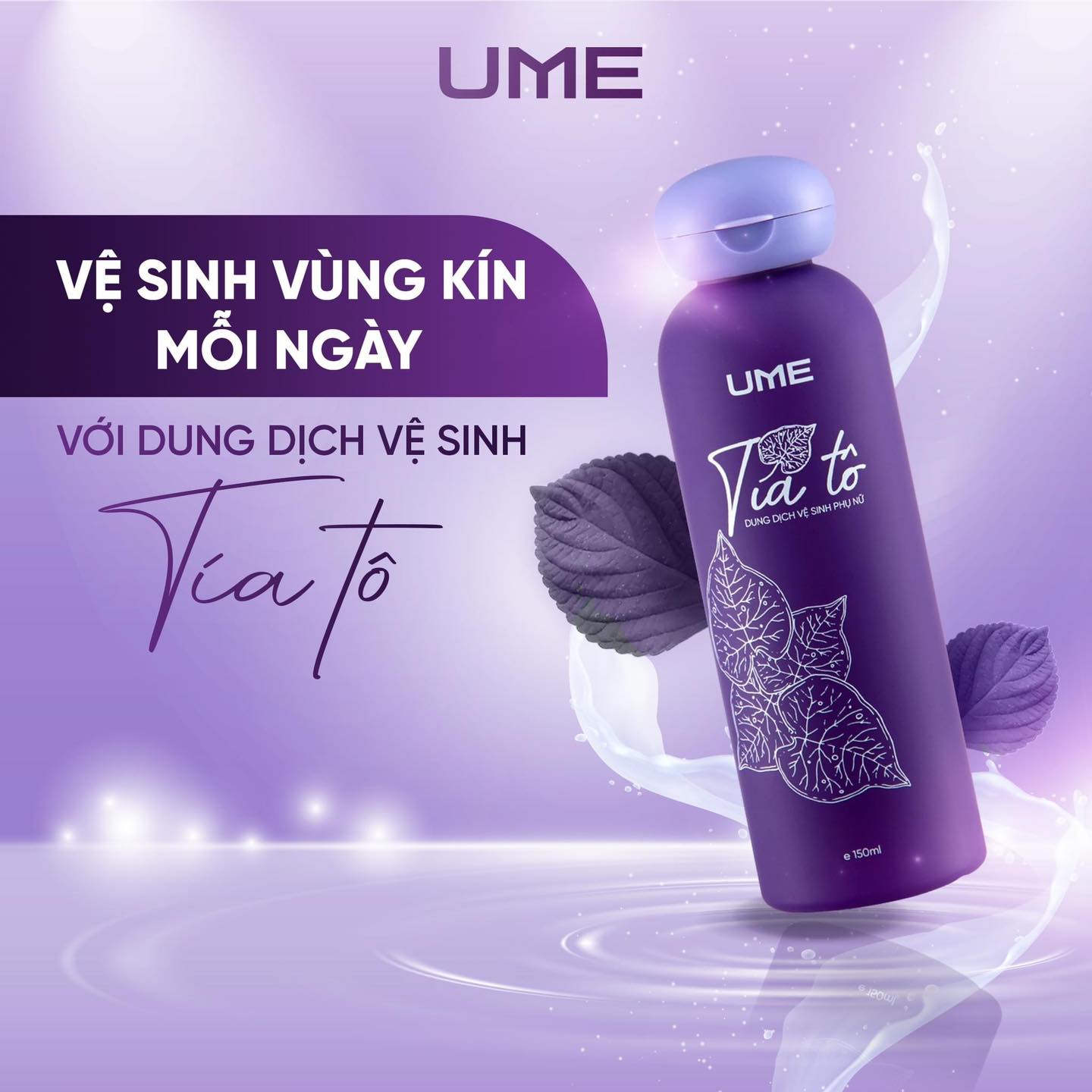 Dung dịch vệ sinh Tía Tô UME hương thơm quyến rũ - chai 150ml