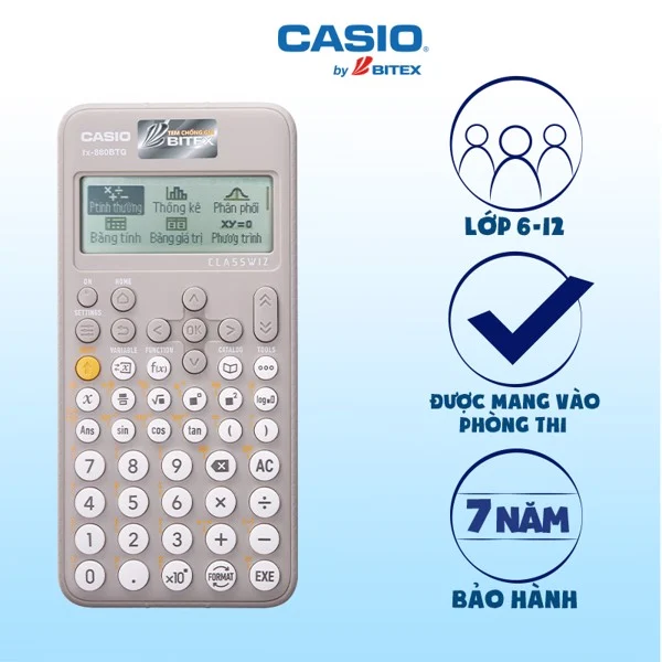 Máy Tính Casio FX 880 BTG - Màu Xám