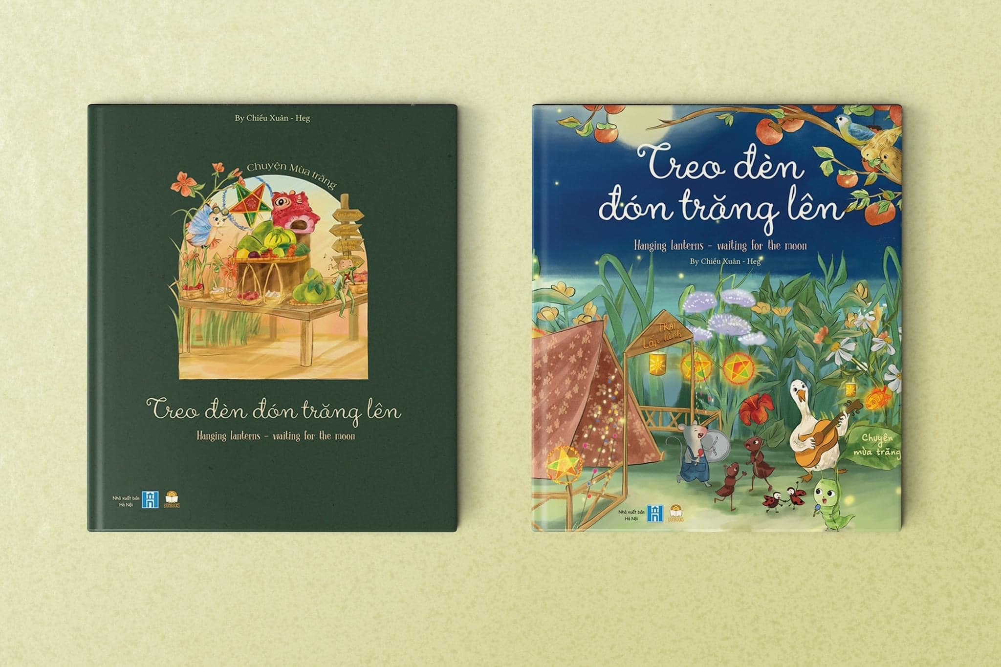 Boxset Sách Song Ngữ Treo Đèn Đón Trăng Lên - Chuyện Mùa Trăng 2023, Sách Trung Thu Cho Bé, Sách Bìa Cứng Có Audio Đi Kèm Và Quà Tặng, Lionbooks