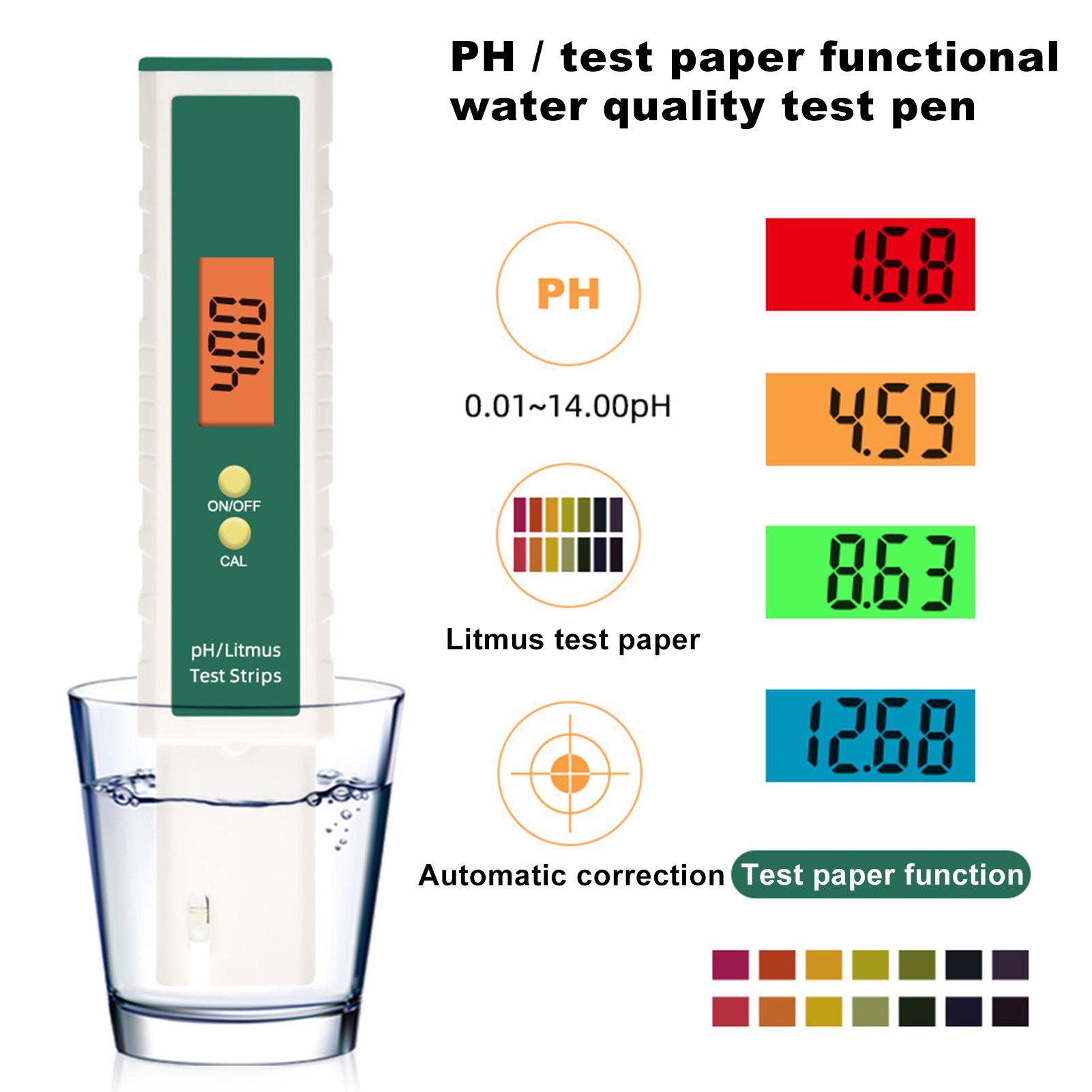 Digital PH Meter PH Tester Water Quality Tester Temperature Function