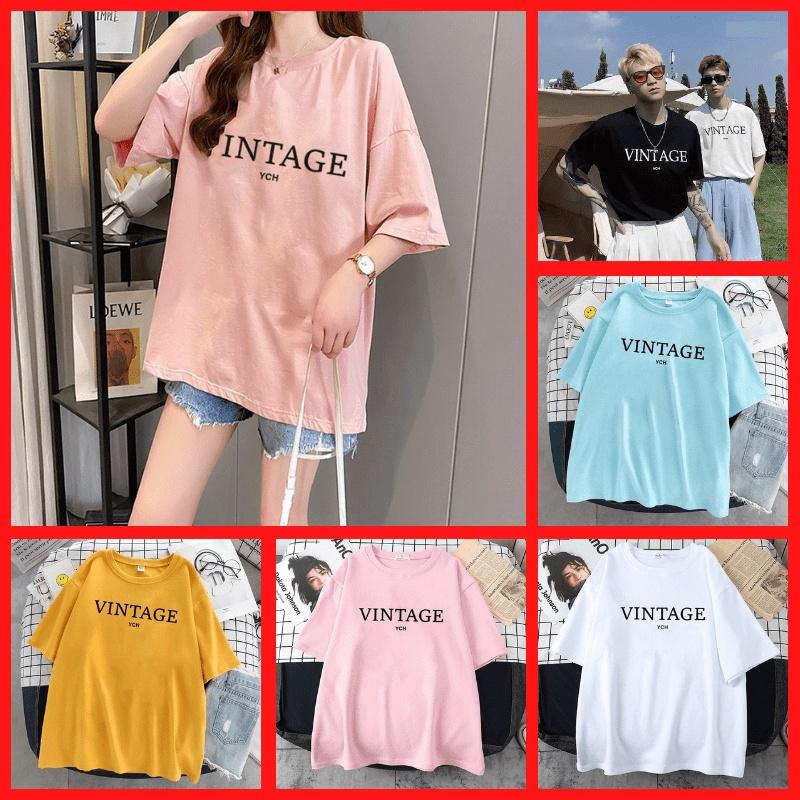 Áo Thun Nữ Unisex Tay Lỡ In Chữ VINTAGE YCH ATN6742  - J.A Shop