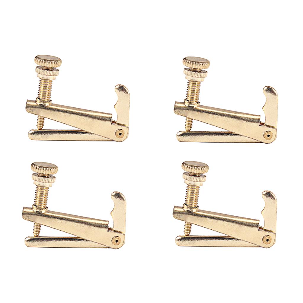 4 Pcs Of Set Violin String Fine Tuner Adjusters Violin Replacement Parts