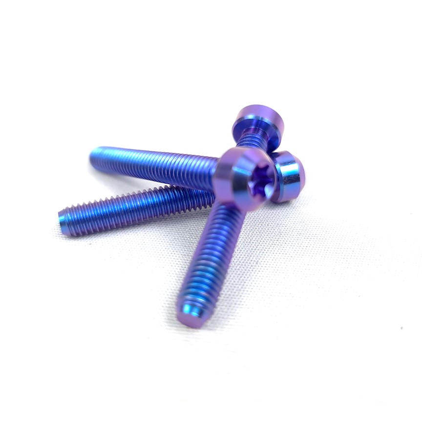 Ốc titan GR5 6 ly 40 Màu Xanh tím đầu dù bắt gù xe, lốc máy, cùm và nhiều vị trí thông dụng khác Green Networks Group