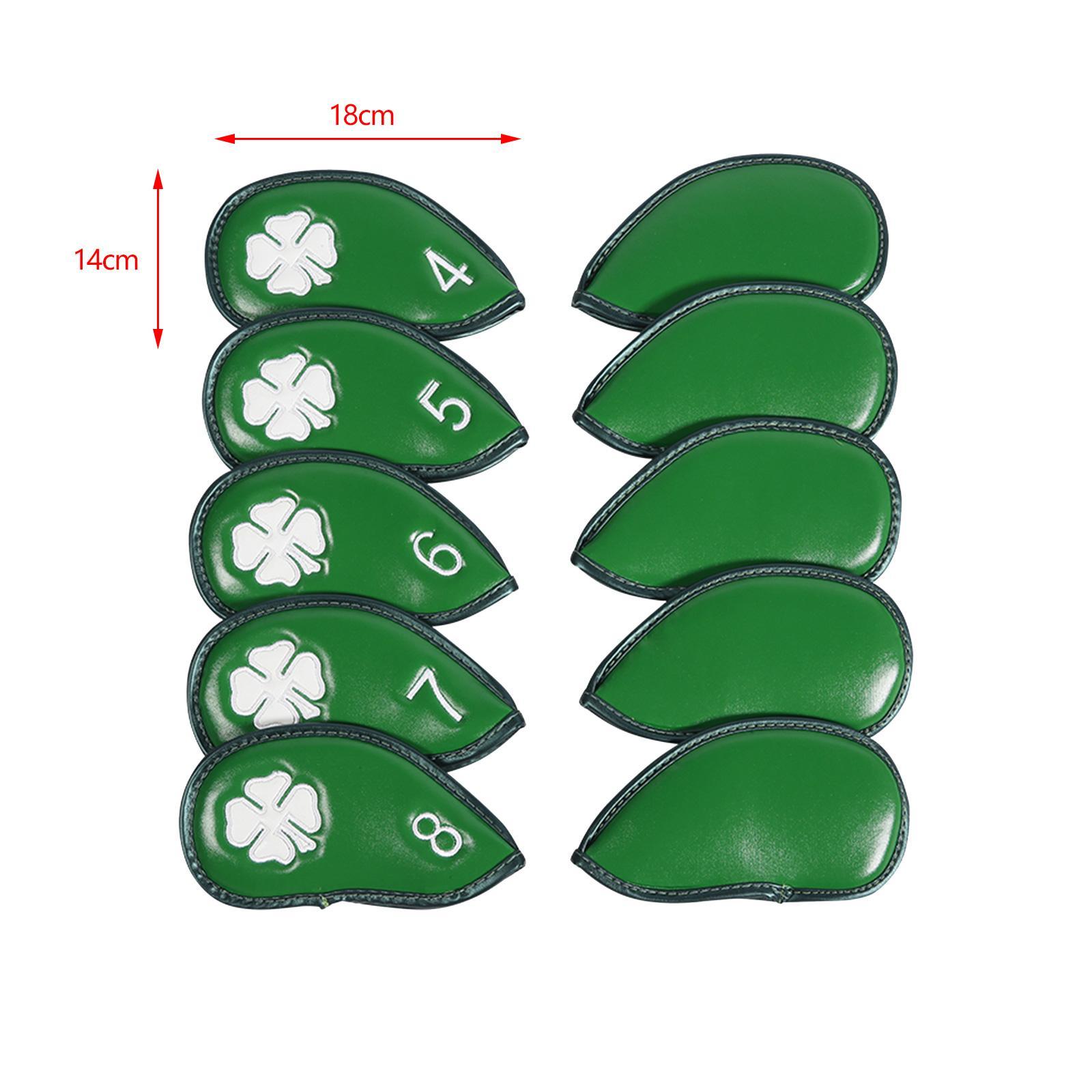 10Pcs Golf Iron Headcovers, PU Leather Golf Iron Covers Set, Golf Club Covers, Waterproof Wear Resistant Golf Iron Head Covers, Golf Accessories