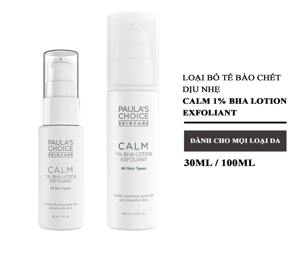 Loại bỏ tế bào chết 1% BHA Paula's Choice Calm Redness Relief Lotion Exfoliant 30/100ml