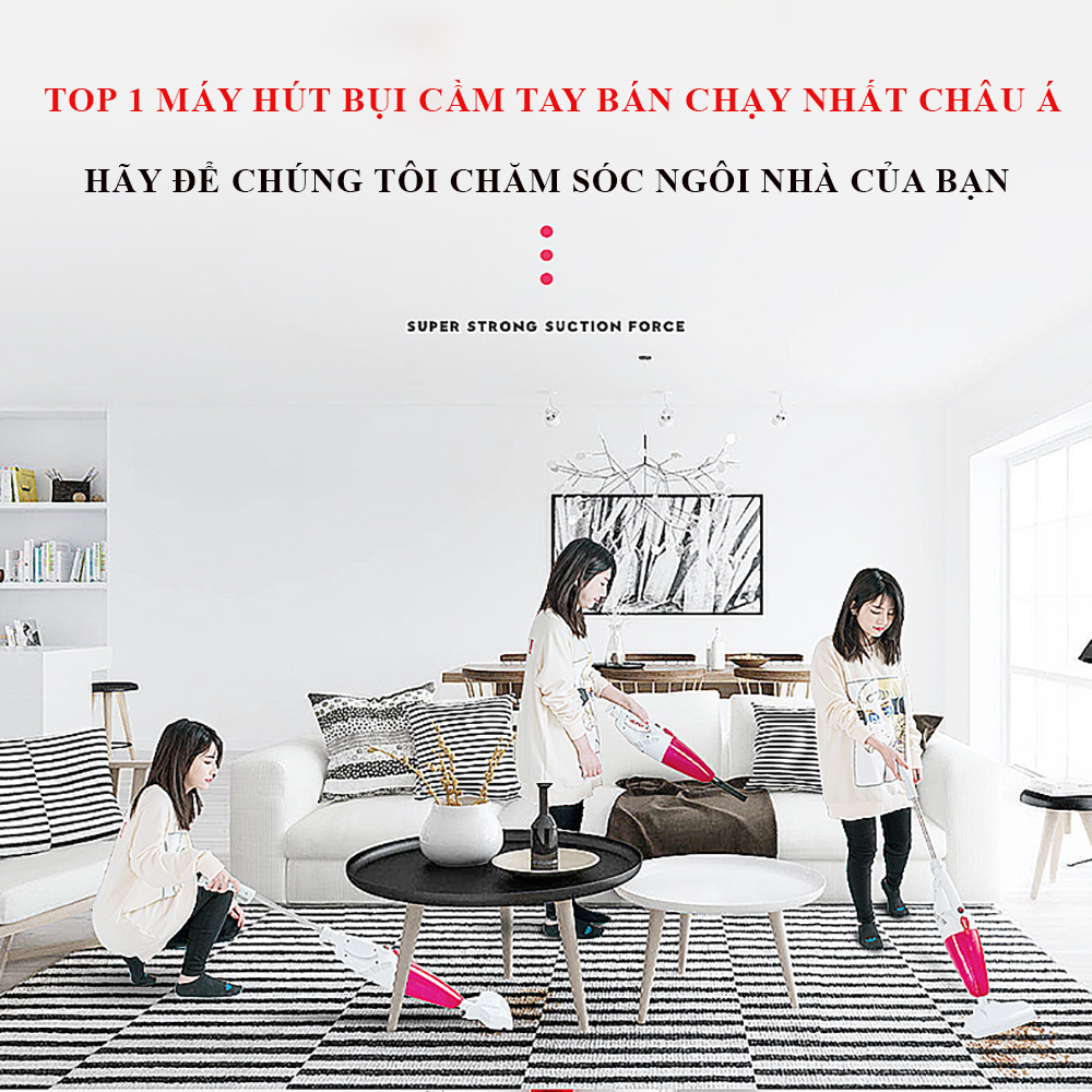 Máy hút bụi cầm tay đa năng, tiện lợi với nhiều đầu hút sử dụng trong nhà và ô tô. Thiết kế nhỏ gọn, thông minh và kết hợp nhiều chức năng tiện ích.