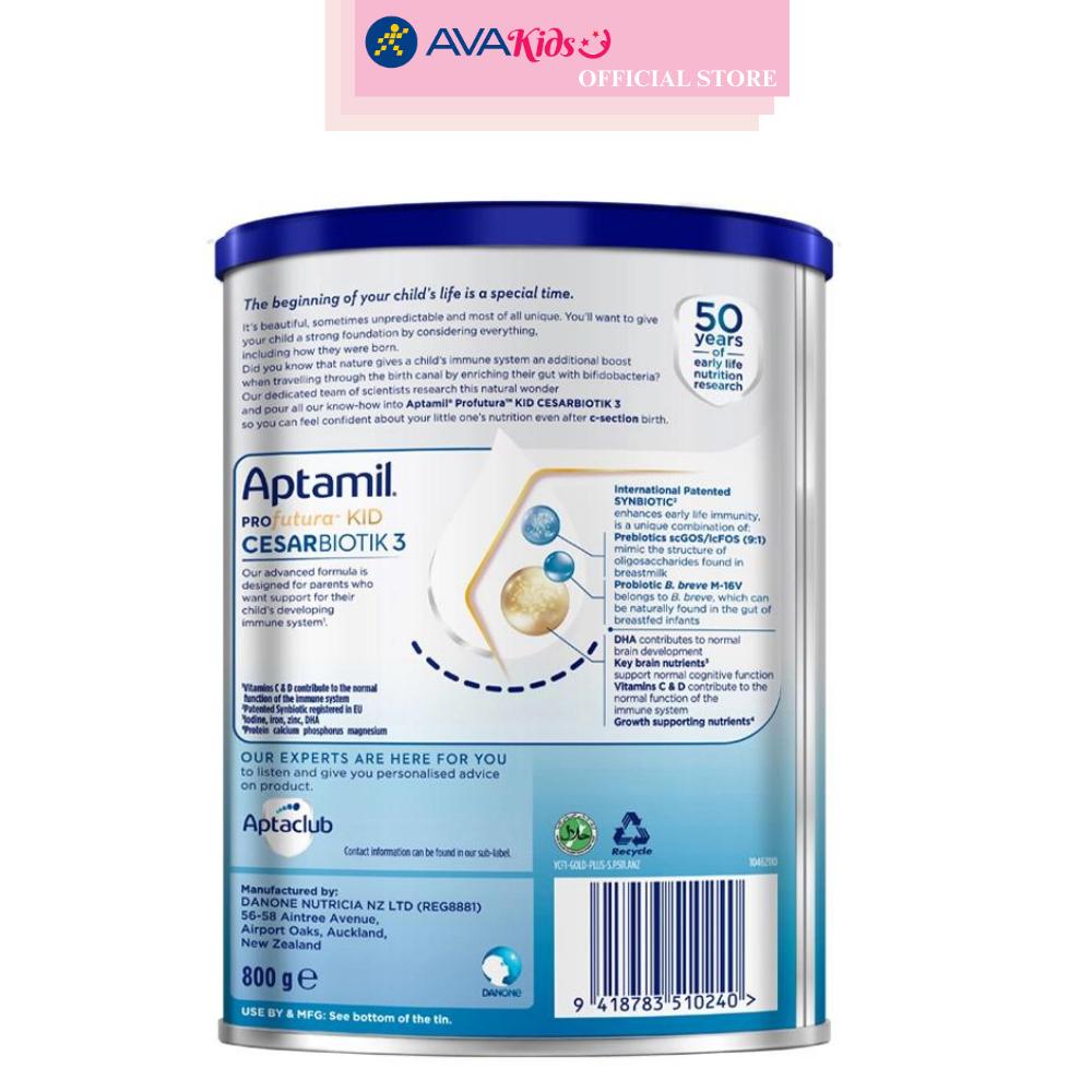 Sữa bột Aptamil Profutura Kid Cesarbiotik số 3 800g (từ 2 tuổi)