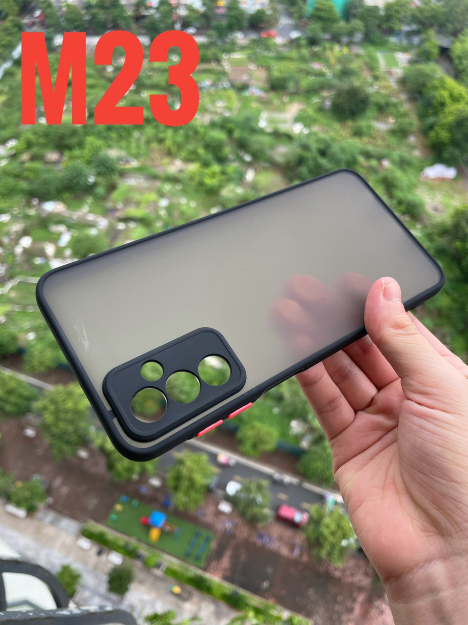 Ốp lưng cho Samsung Galaxy M23 5G viền dẻo đen lưng nhám mờ bảo vệ camera