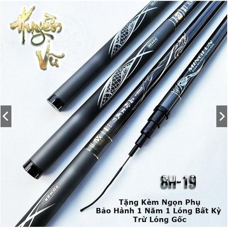 Cần câu đơn,Săn hàng Huyền Vũ 8H, chất liệu cacbon xoắn X CT43 - Sanami