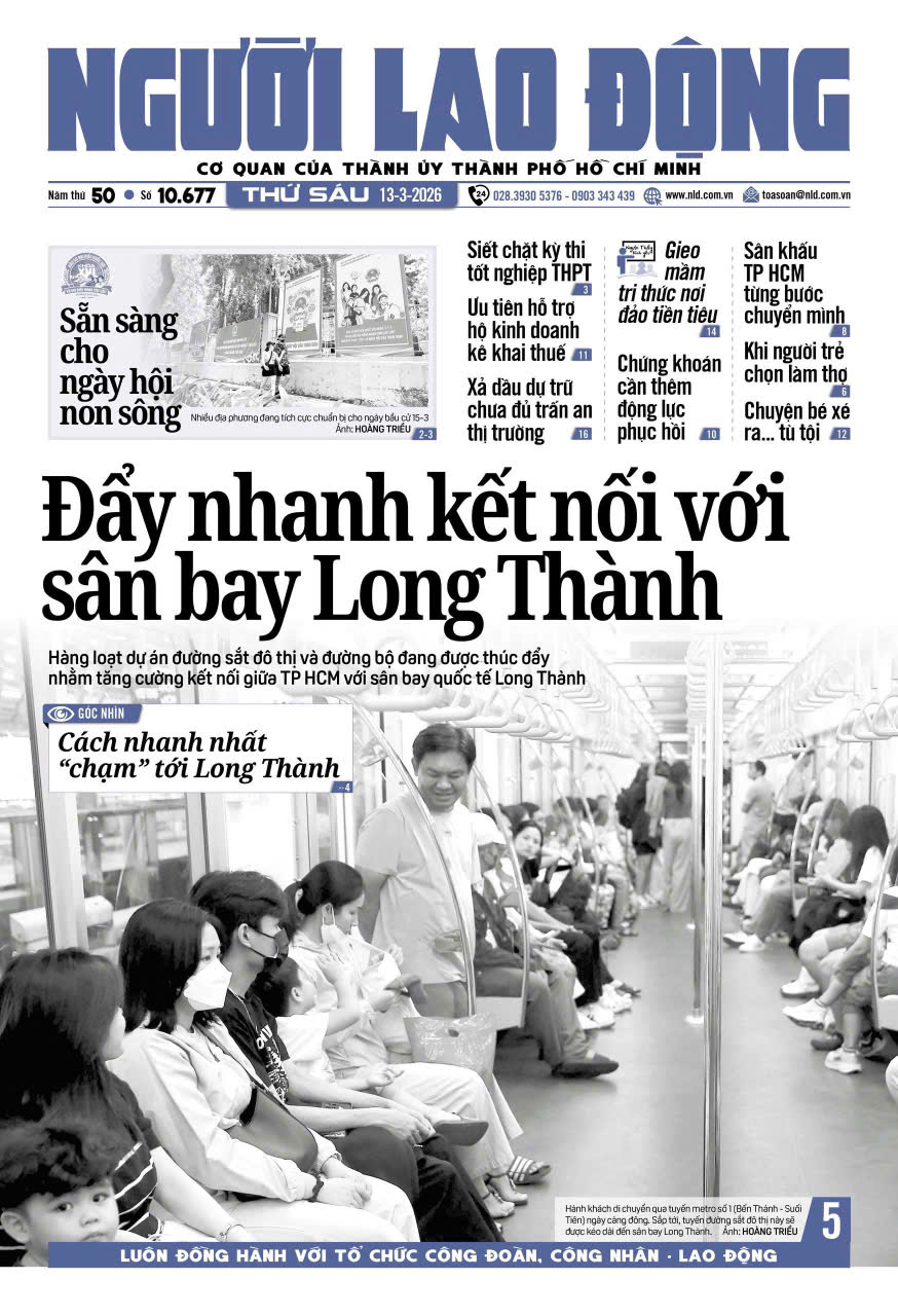 Nhật báo Người Lao Động từ ngày 09-03-2026 đến 15-03-2026