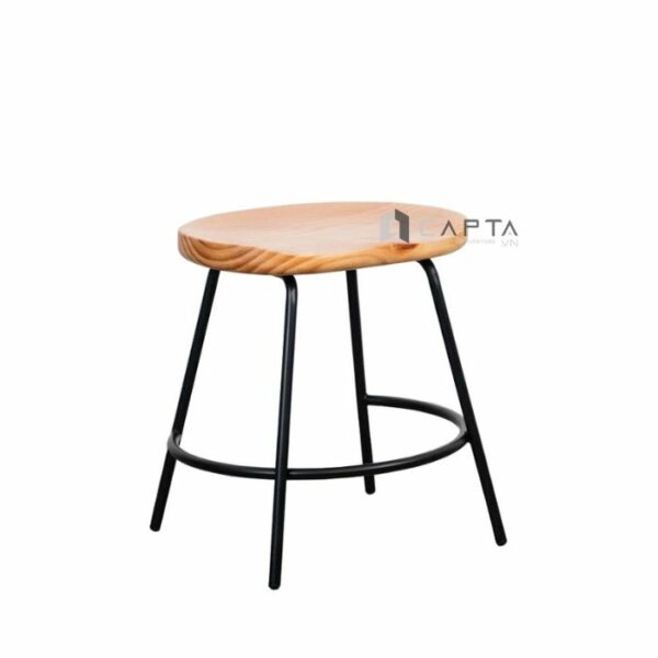 Ghế cafe mặt gỗ chân sắt CB Tractor 2A-45W Nội thất Capta