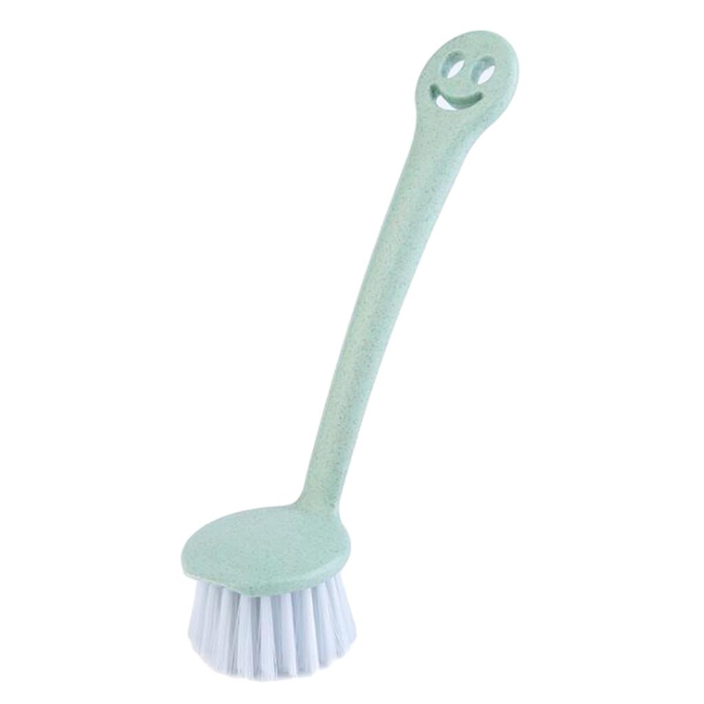 Long handle Dish Cleaning Brush Kitchen Brushes Cute Smile Brush