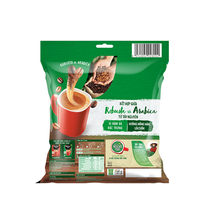 [Tặng Bộ 4 ly]  Combo 3 Bịch NESCAFE 3IN1 Công thức cải tiến - VỊ NGUYÊN BẢN Bịch 46 gói
