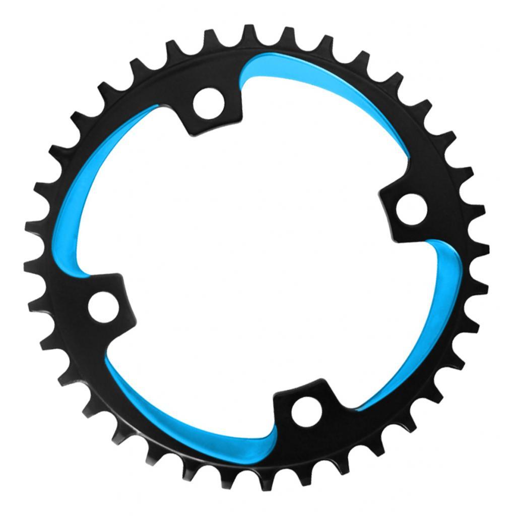 Bike Chainring, Round 104 BCD Mountain Bike Bicycle Single Speed Chainring - Lightweight Aluminum Alloy - Easy Installation - Select Colors & Sizes