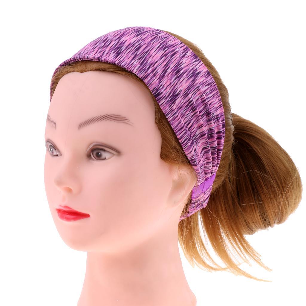 Women Headband Wrap Gym Fitness Elastic Sweatband