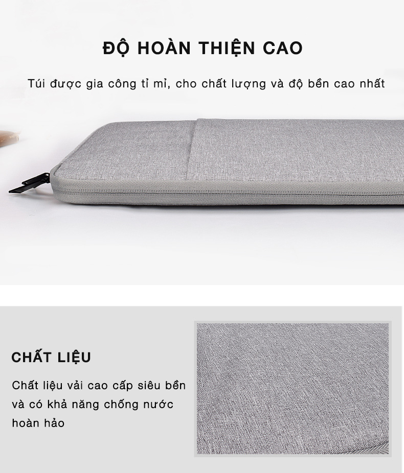 Túi Chống Sốc Dành Cho Macbook Air, Macbook Pro 13 inch, 14 inch, 15 inch - Có Ngăn Phụ, Chống Thấm Nước - Hàng Chính Hãng