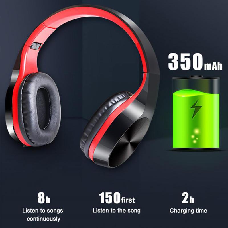 Tai Nghe T5 Không Dây Có Dây Hai Chế Độ Bluetooth 5.0 Tai Nghe Di Động Có Micro Gắn Đầu Stereo HIFI Tai Nghe Chụp Tai