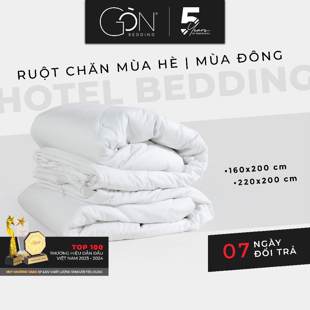 Ruột chăn hè cao cấp Gòn Bedding 2m2x2m (đặt hàng 2 ngày)