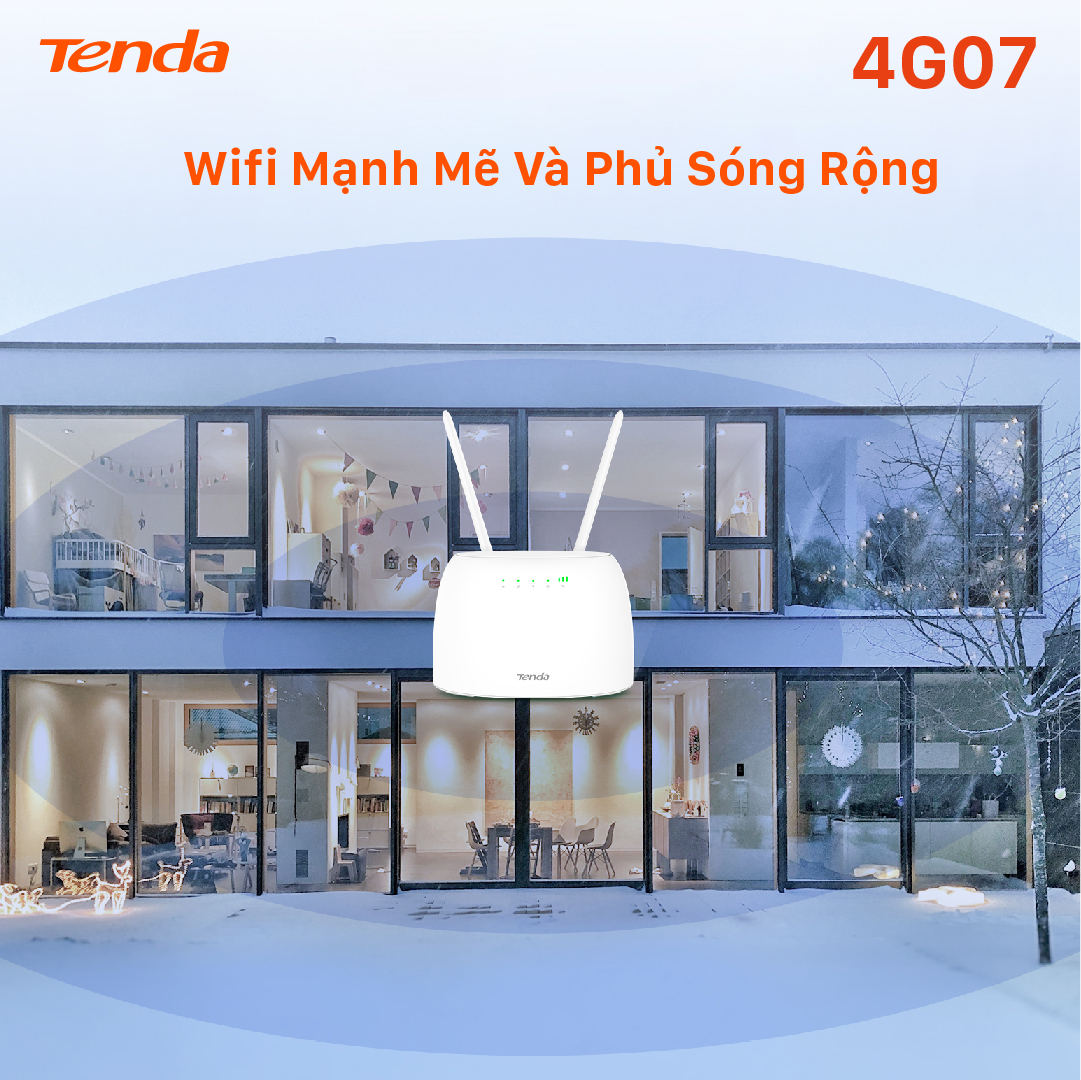 Tenda Bộ phát Wifi di động 4G LTE 4G07 Chuẩn AC 1200Mpbs cao cấp - Hàng chính hãng