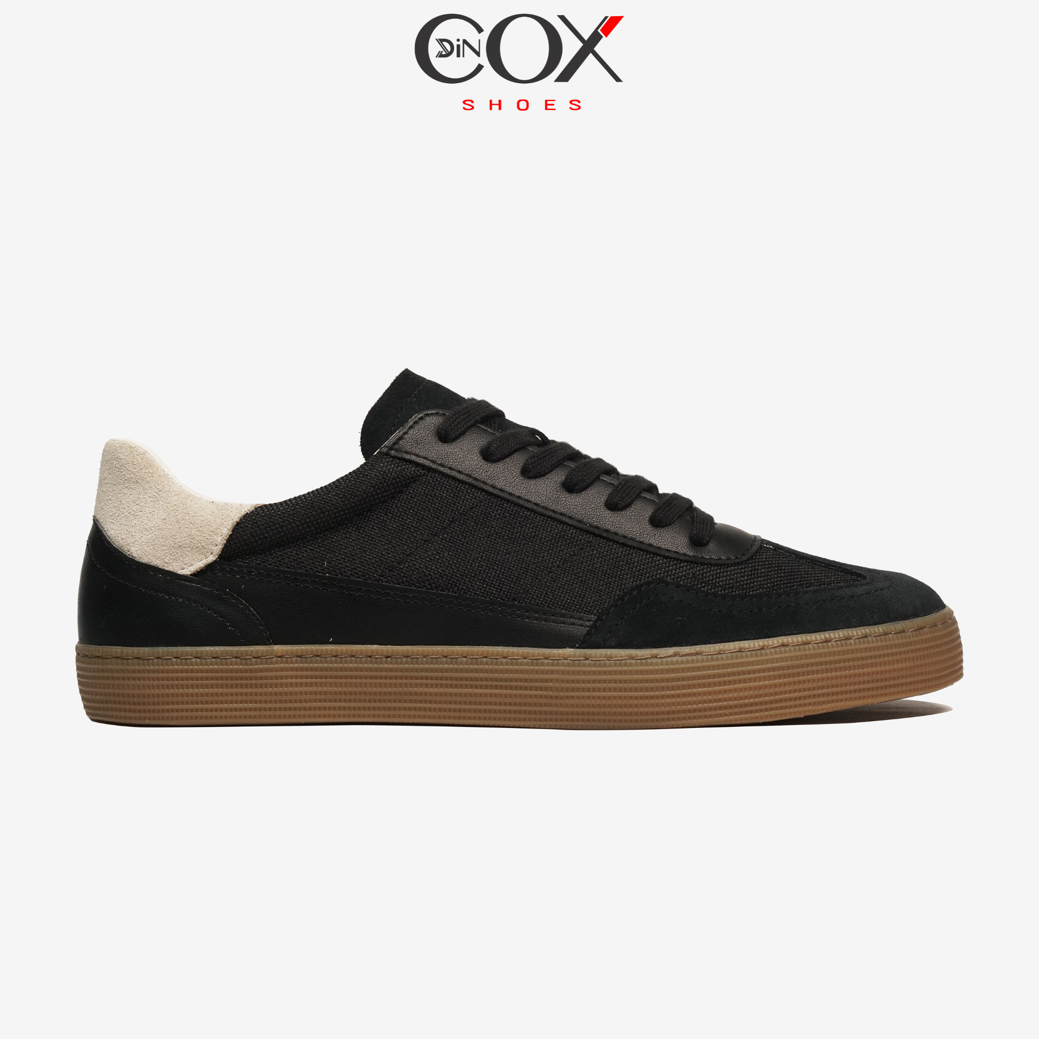Giày Sneaker Vải Canvas Nam DC35 Black Dincox Shoes