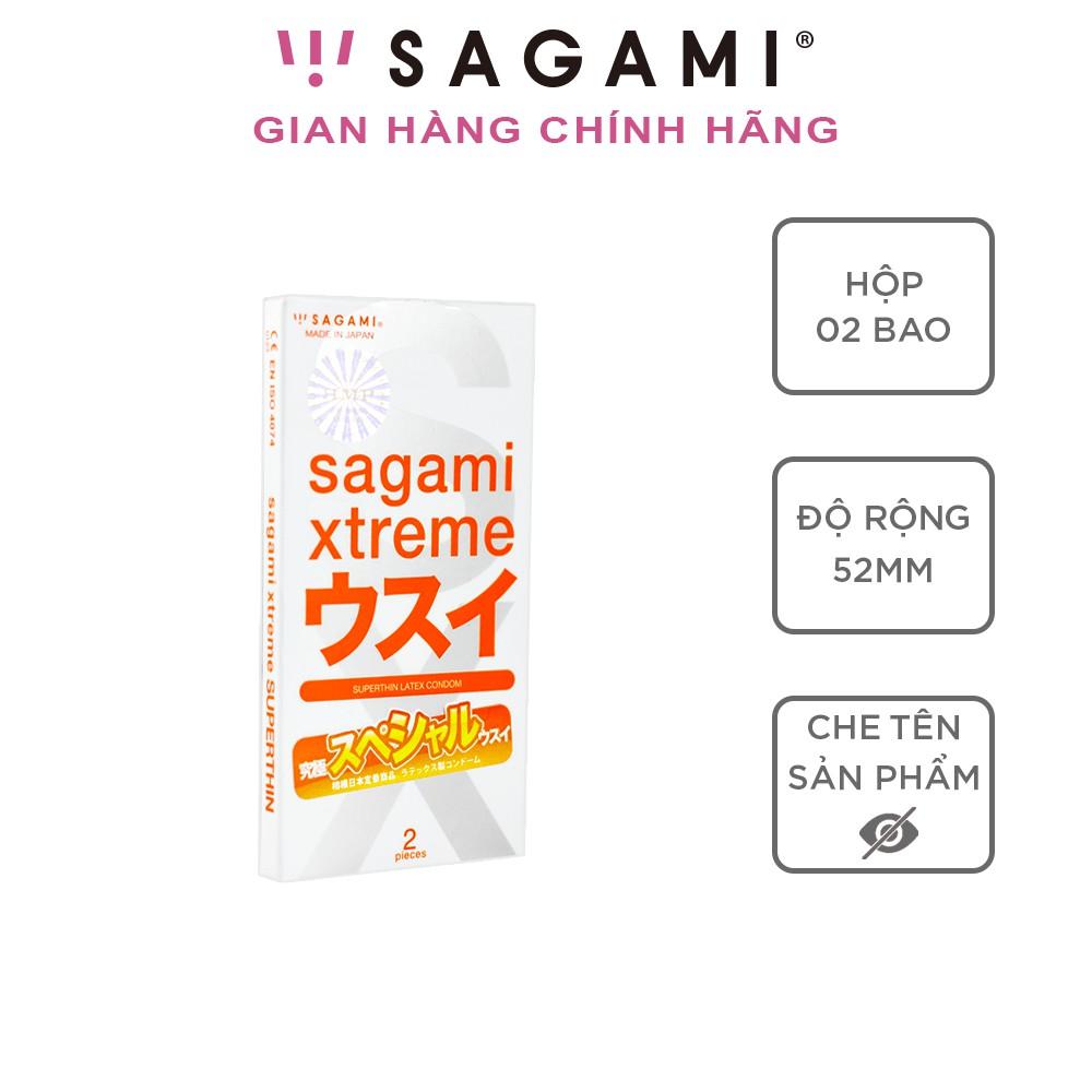 Bao cao su Sagami Superthin - Mỏng - Kiểu truyền thống - Hộp 2 chiếc