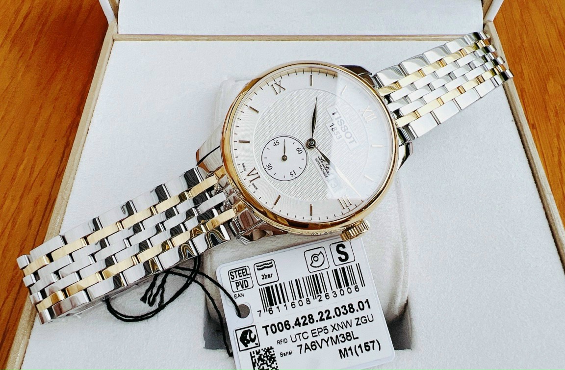 Đồng Hồ Cơ Nam Tiissot 1853 Le Locle Automatic T006.428.11.038.01 ,Lịch ngày-Máy cơ-Dây kim loại-Size 40mm- Cung Cấp Bởi AmandaC Life