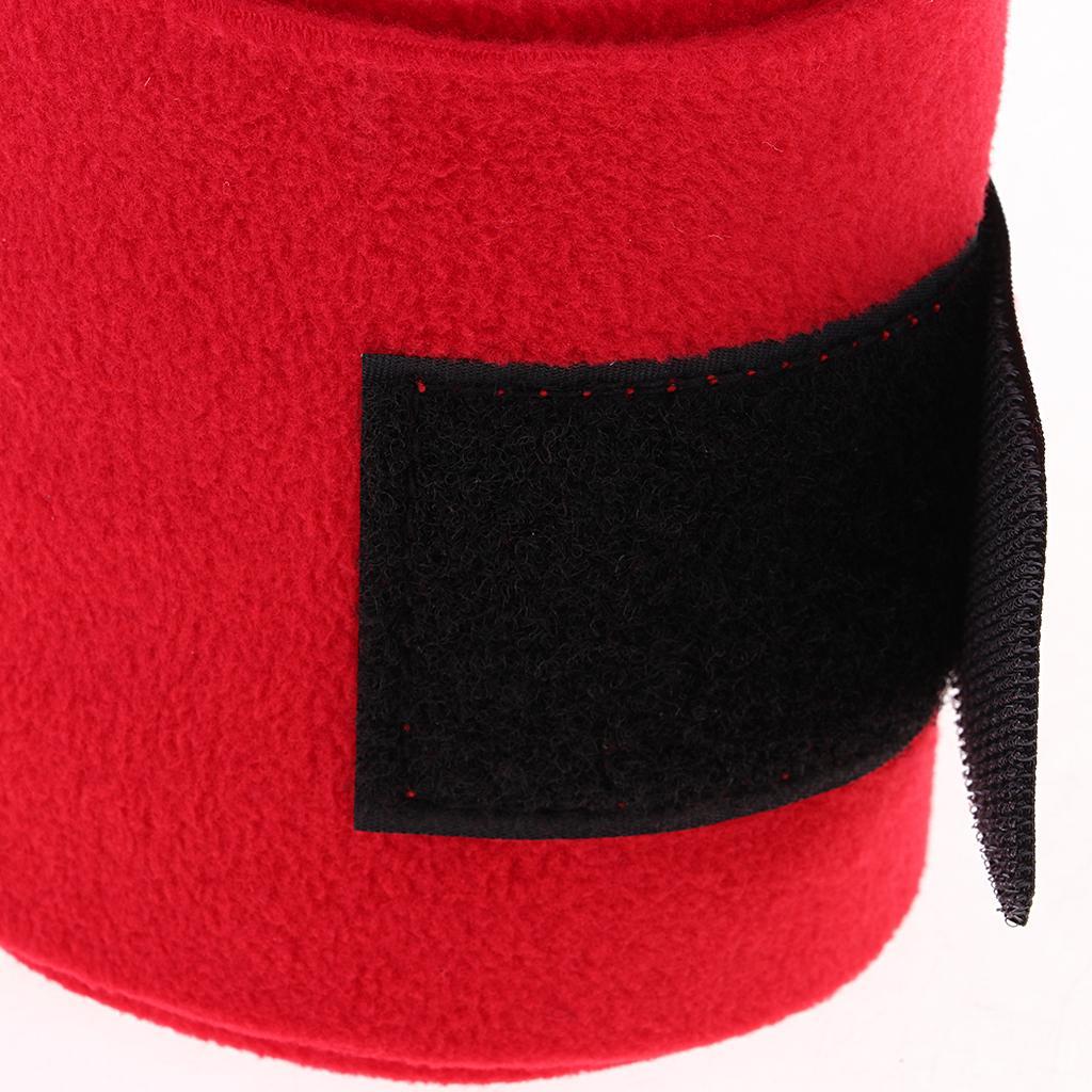 4 Rolls Fleece Leg Wraps Horse Equestrian Boots Bracer Leg Protection Wraps -