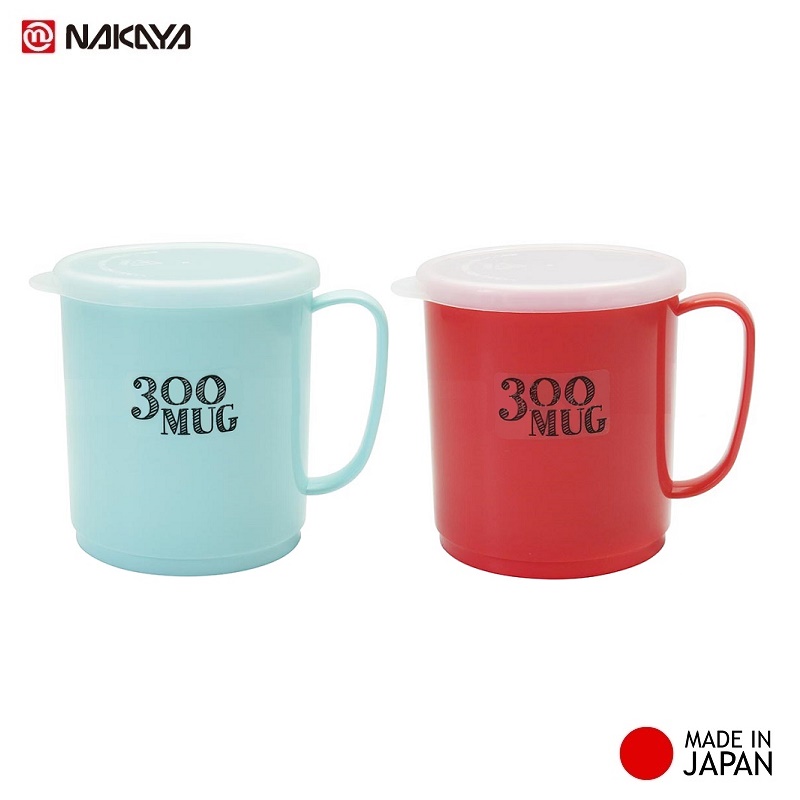 Cốc nhựa nắp mềm Nakaya 300ml có quai tiện lợi - xuất xứ Nhật Bản