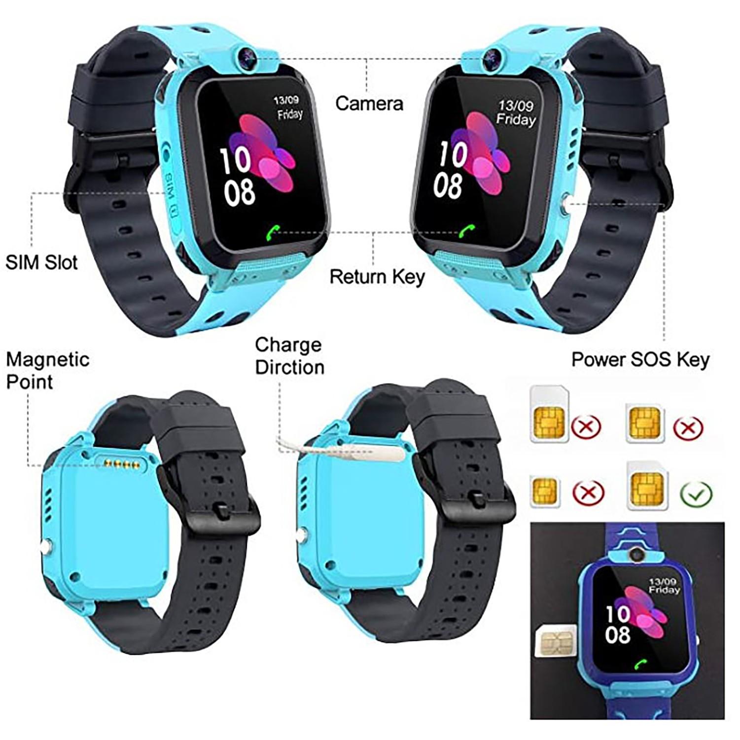 Trẻ Em Chống Mất Gps Sos Gọi Gsm Đồng Hồ Thông Minh Điện Thoại Trẻ Em Dây Đồng Hồ Thông Minh Smartwatch Cho Bé Trai Bé Gái Chống Nước Tặng dành Cho Ios Android