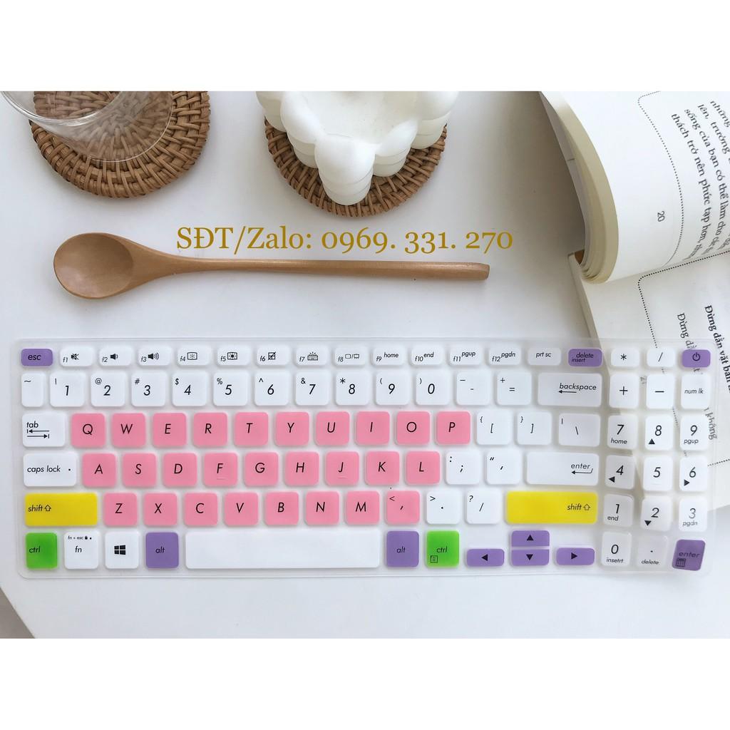Miếng silicon phủ bàn phím dành cho laptop Asus Vivobook S15 FL8700F, Y5200,Y5100,V5000,S5300... loại 15.6 inch