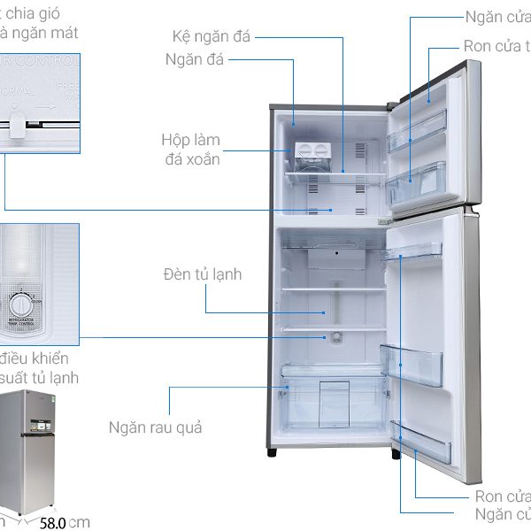 Tủ Lạnh EUROCOOL EURO DCP-270 ( 270l ) - Hàng Chính Hãng