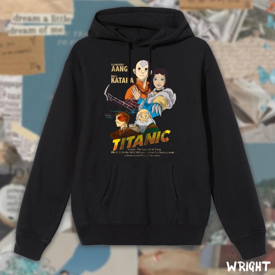 Áo hoodie Titanic họa tiết hoạt hình truyện tranh Wright unisex