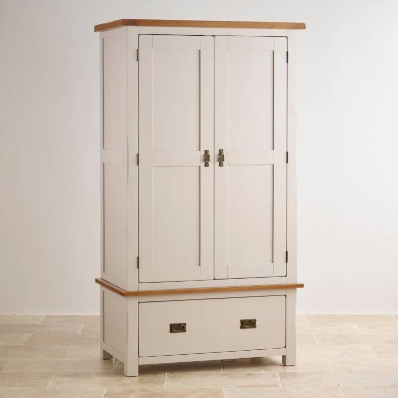 Tủ Áo 2 Cánh Kemble Gỗ Sồi Ibie - Trắng