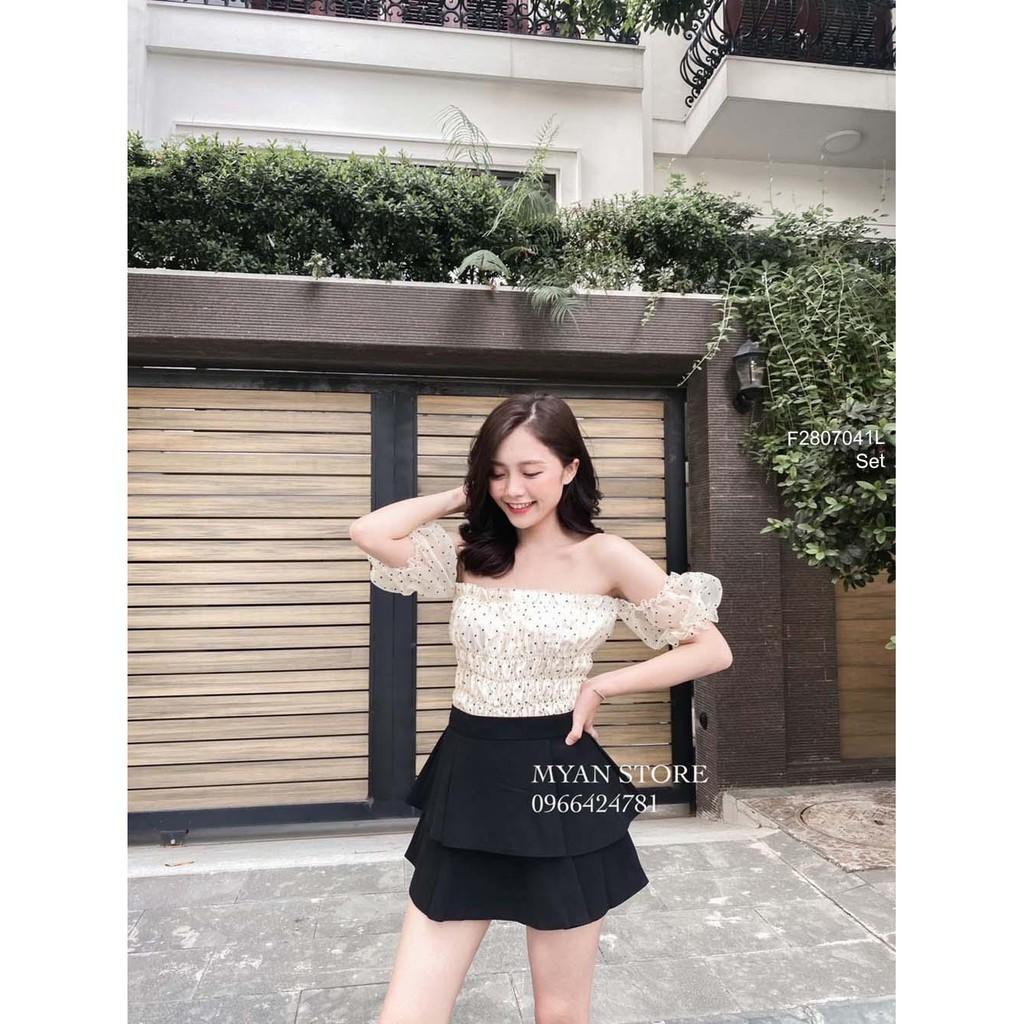 Quần giả váy 2 tầng chất tuyết mưa đẹp