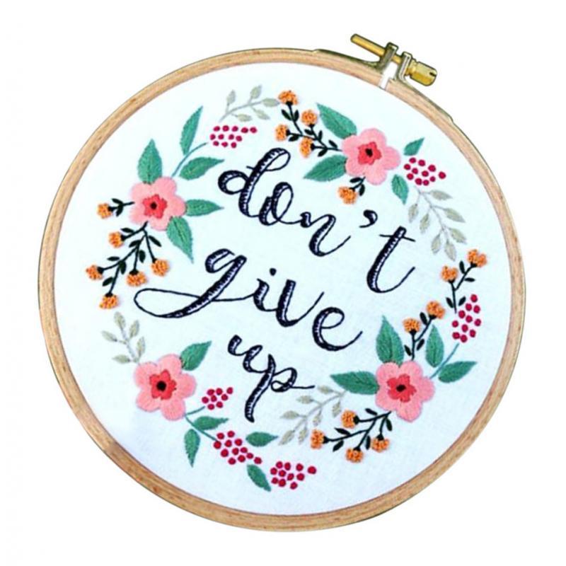 1 Bộ DIY Thêu Starter Kit Vòng Hoa Mẫu Vá Craft
