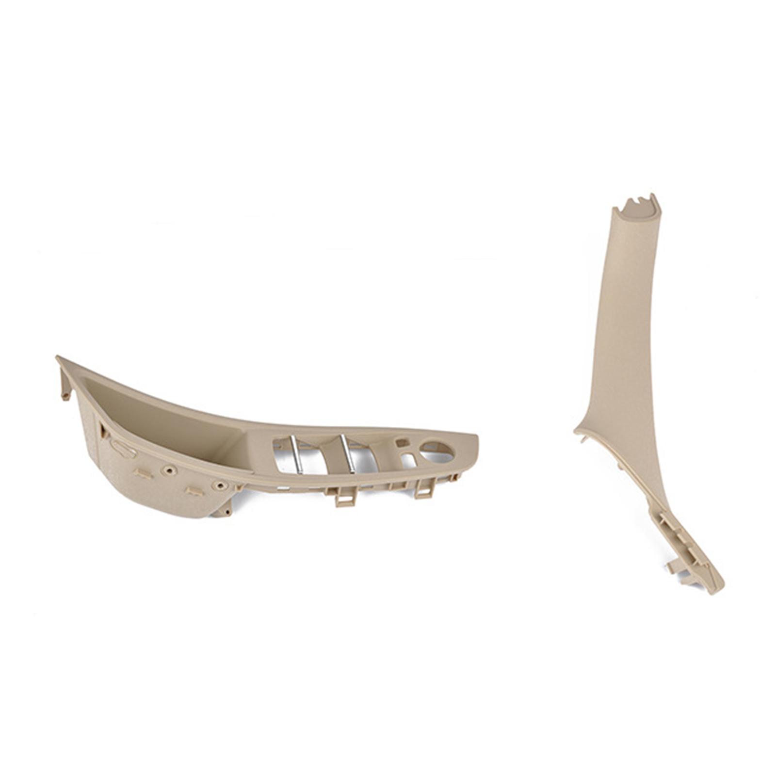 Car Inner Door Pull Handle Trim Cover Kits Replacement for BMW 5 Series 520i 525i 528i 530d 535i