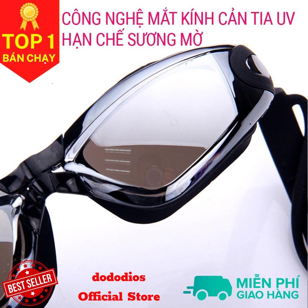 Kính bơi cận thị có độ cận từ 1.5 đến 8.0 mắt tráng gương chính hãng dododios cho người lớn, trẻ em, cho bé từ 8 tuổi