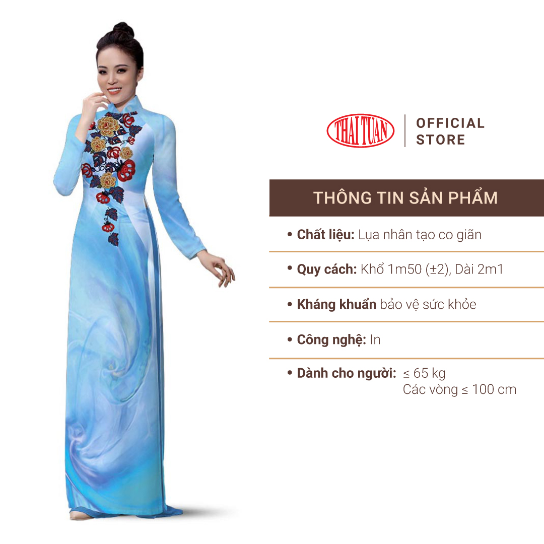 Vải Áo Dài In Họa Tiết Kháng Khuẩn Khổ 1m50 Dài 2m1 | ASBR533205DC3