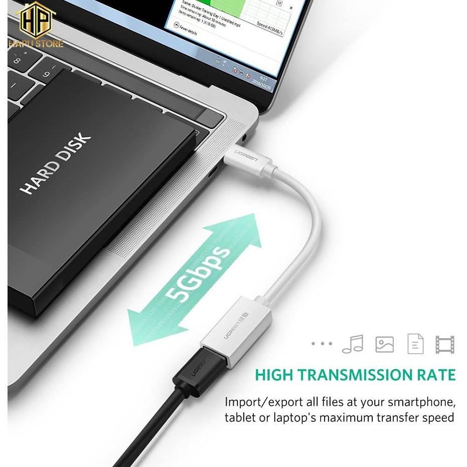 Cáp OTG USB Type C sang USB 3.0 Ugreen 30645 chính hãng - Hàng Chính Hãng