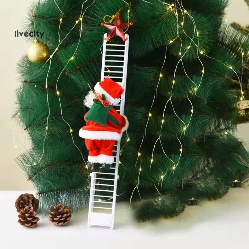 TẶNG PIN Đồ chơi ông già NOEL leo thang quà tặng giáng sinh hoặc phụ kiện trang trí Noel ngày lễ giáng sinh