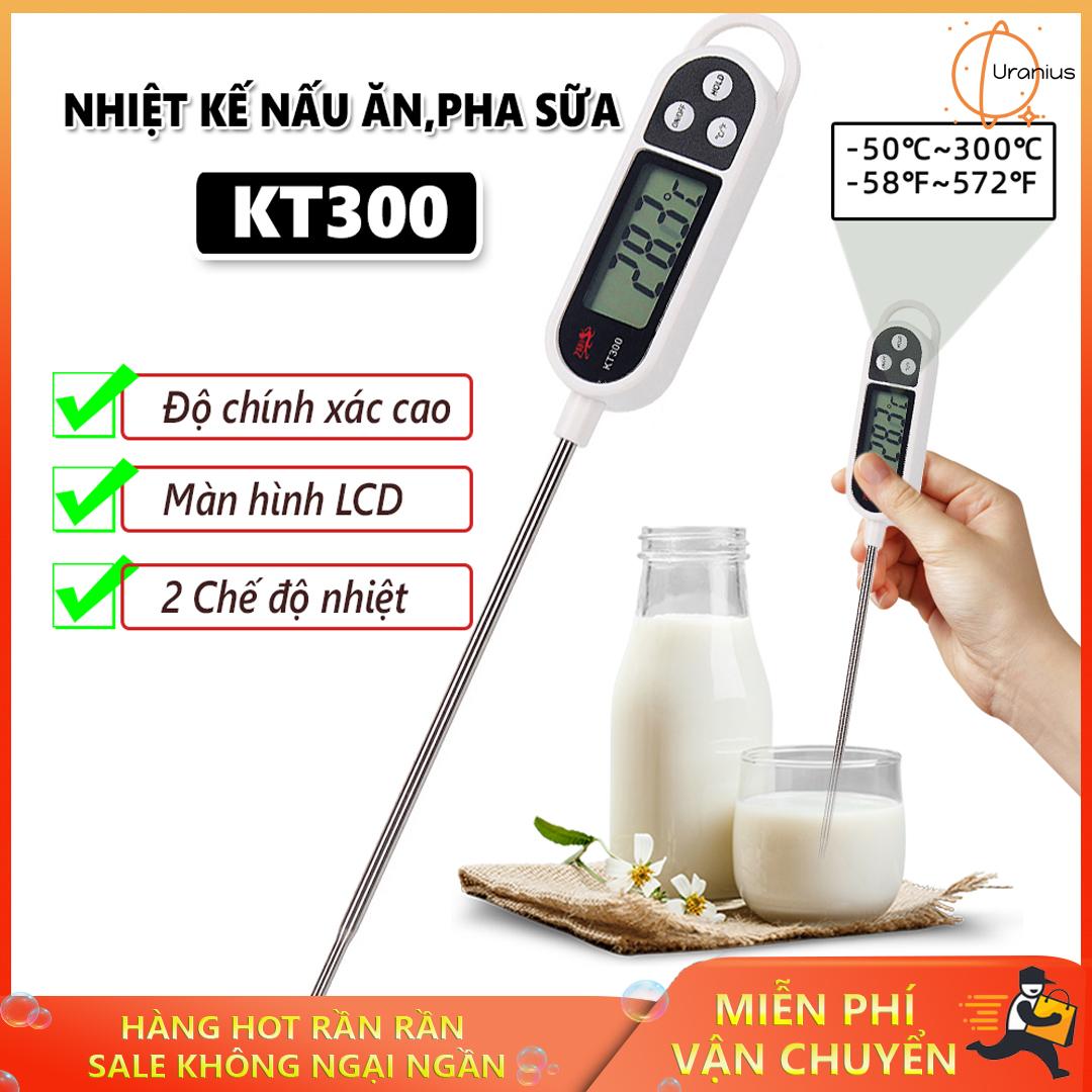 Que đo nhiệt độ, Que thử nhiệt độ sữa, Nhiệt kế nấu ăn, pha sữa KT300 cao cấp kiểm soát nhiệt độ chính xác