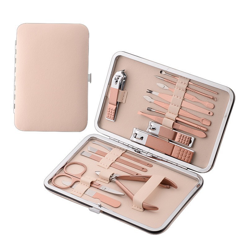 Bộ Dụng Cụ Bấm Móng Tay 16 món - Bộ Cắt, Bấm Dũa Móng Tay  Cao Cấp Có Hộp Đựng Sang Trọng